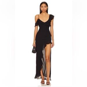 Runaway The Label Vacanza Maxi Dress Black
Ruffle chiffon gown Revolve S